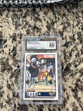Autographed Orlando Pace Football Trading Card CGC Graded